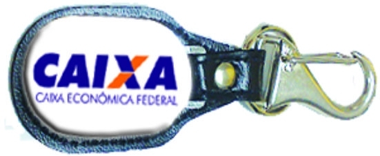 CÓD. 18 - CHAVEIRO MODELO OVAL GRANDE COURO SINTÉTICO