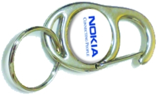 CÓD. 27 - CHAVEIRO MOD. BOLINHA GIRATÓRIO COM GANCHO.