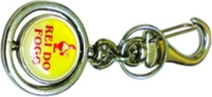 CÓD. 28 - CHAVEIRO MOD. BOLINHA GIRATÓRIA COM MOSQUETÃO