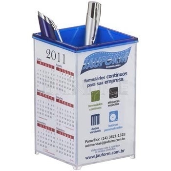 Porta Lápis e Caneta  Quadrado Duplo 