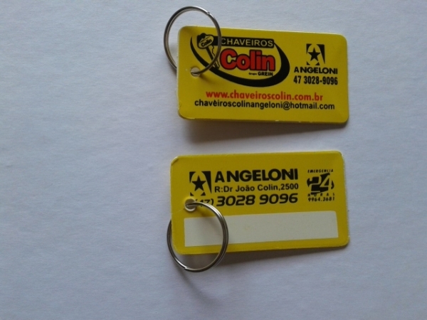 Chaveiro PVC  1,00 mm - Cantos Arredondados