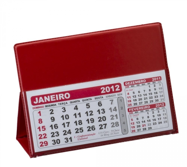 04 - CAL. DE MESA EM PVC GRANDE VERMELHO